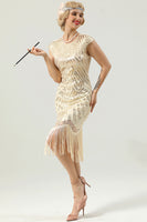Load image into Gallery viewer, Black Gatsby Glitter Fringe 1920s Dress