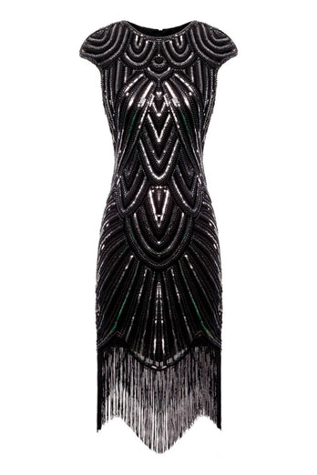 Gatsby Glitter Fringe 1920s Dress with Tassel