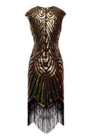 Load image into Gallery viewer, Gatsby Glitter Fringe 1920s Dress with Tassel