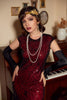 Load image into Gallery viewer, Champagne Sequin Fringe Flapper Dress