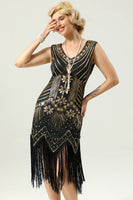 Load image into Gallery viewer, Blue Sequin 1920s Dress