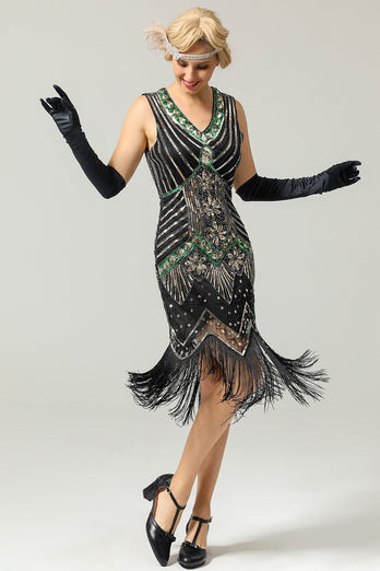 Gold Sequin 1920s Dress