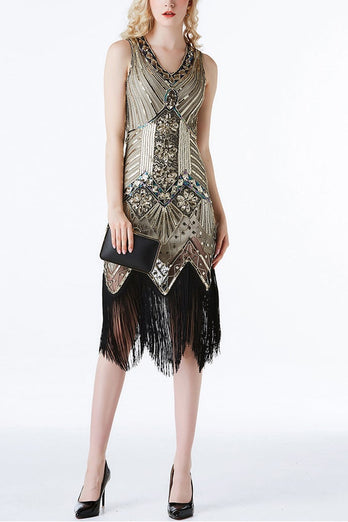 Blue Sequin 1920s Dress