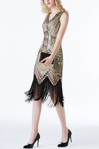 Blue Sequin 1920s Dress