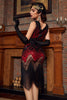 Load image into Gallery viewer, Black and Silver Sequin 1920s Dress