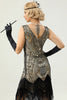 Load image into Gallery viewer, Green Sequins Glitter Fringe 1920s Dress