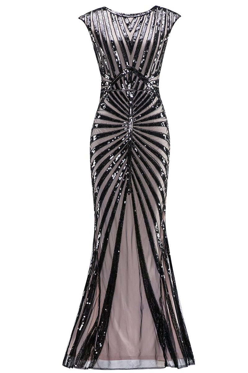 Load image into Gallery viewer, Green Mermaid 1920s Sequined Flapper Dress