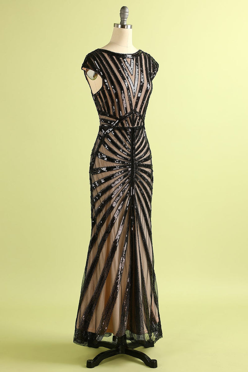 Load image into Gallery viewer, Green Mermaid 1920s Sequined Flapper Dress
