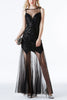 Load image into Gallery viewer, Black Long Tulle Sequin 1920s Dress