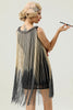 Load image into Gallery viewer, Black Sequin Sleeveless 1920s Gatsby Dress