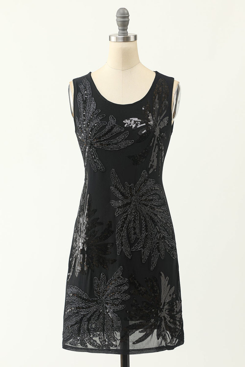 Load image into Gallery viewer, Embroidered Sequins Retro 1920s Dress