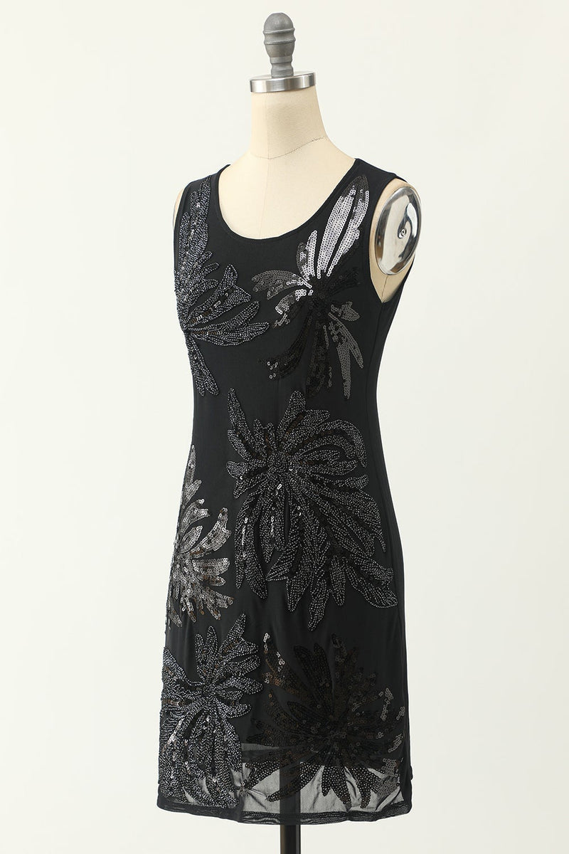 Load image into Gallery viewer, Embroidered Sequins Retro 1920s Dress