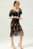 Load image into Gallery viewer, Golden Fringe 1920s Dress