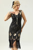 Load image into Gallery viewer, Apricot Sequin Fringe Bodycon 1920s Dress