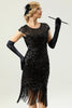 Load image into Gallery viewer, Sequins 1920s Fringe Dress