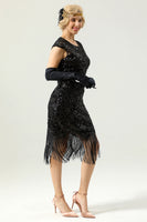 Load image into Gallery viewer, Sequins 1920s Fringe Dress