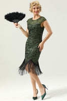 Load image into Gallery viewer, Sequins 1920s Fringe Dress