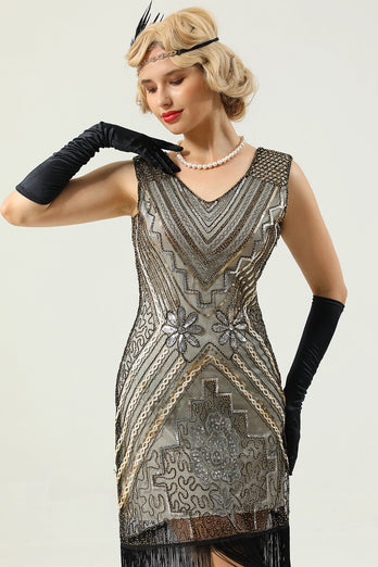 Sleeveless 1920s Gatsby Dress