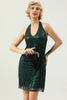 Load image into Gallery viewer, Halter Green Sequins 1920s Dress