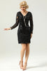 Load image into Gallery viewer, Black Gatsby 1920s Dress