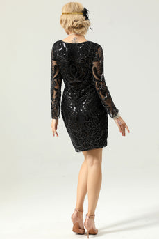 Black Gatsby 1920s Dress