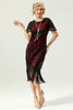 Load image into Gallery viewer, Black and Gold Sequin 1920 Dress with Batwing Sleeves