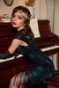 Load image into Gallery viewer, Black Sleeveless Sequin Fringe 1920 Dress