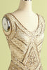 Load image into Gallery viewer, Champagne and Black Sequin Bodycon 1920s Dress