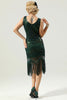 Load image into Gallery viewer, 1920 Retro White Sequins Fringe Dress
