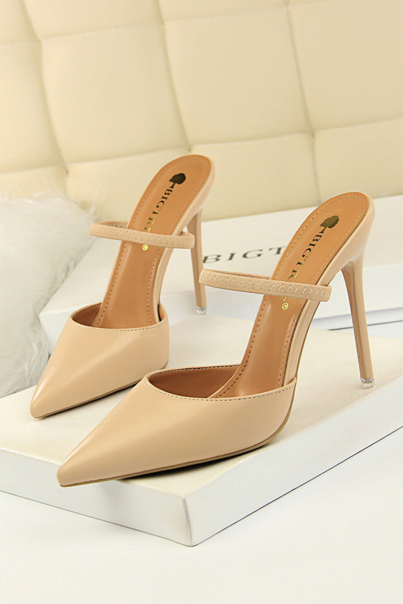 Load image into Gallery viewer, Apricot Stiletto Pointy Heels
