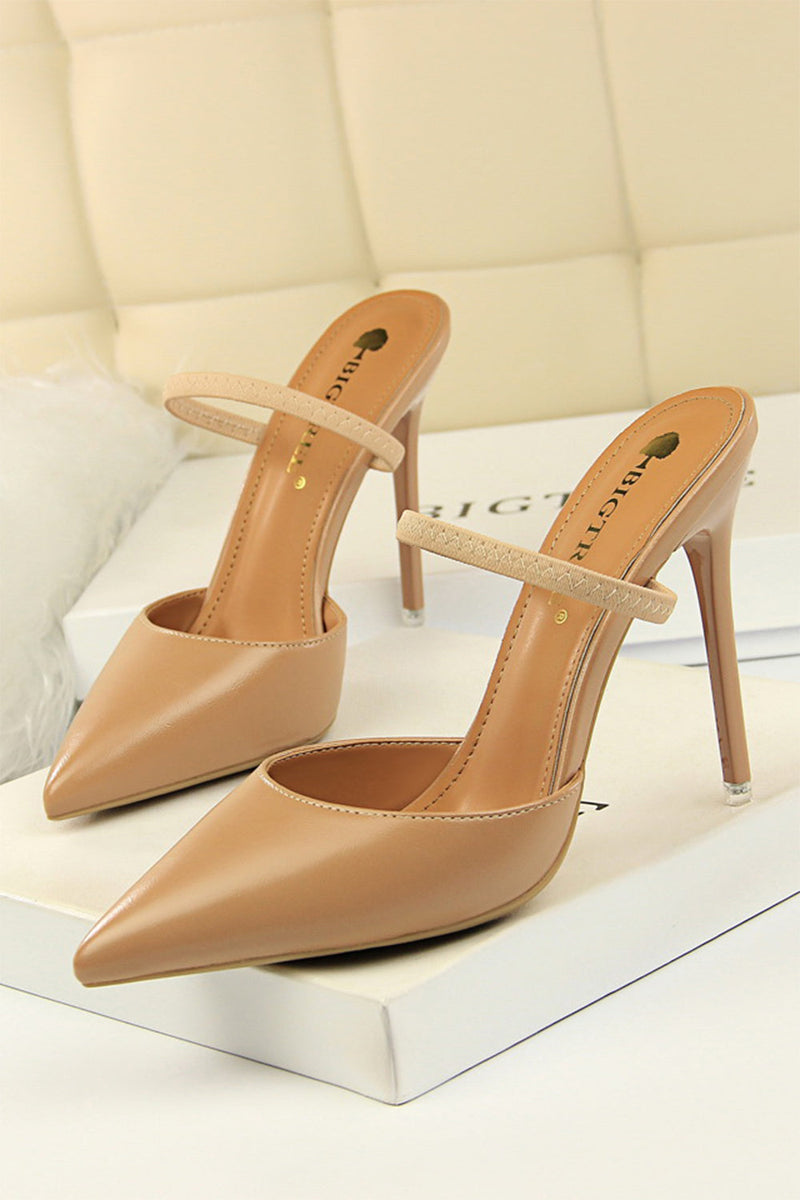 Load image into Gallery viewer, Apricot Stiletto Pointy Heels