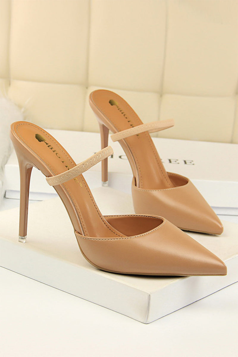 Load image into Gallery viewer, Apricot Stiletto Pointy Heels