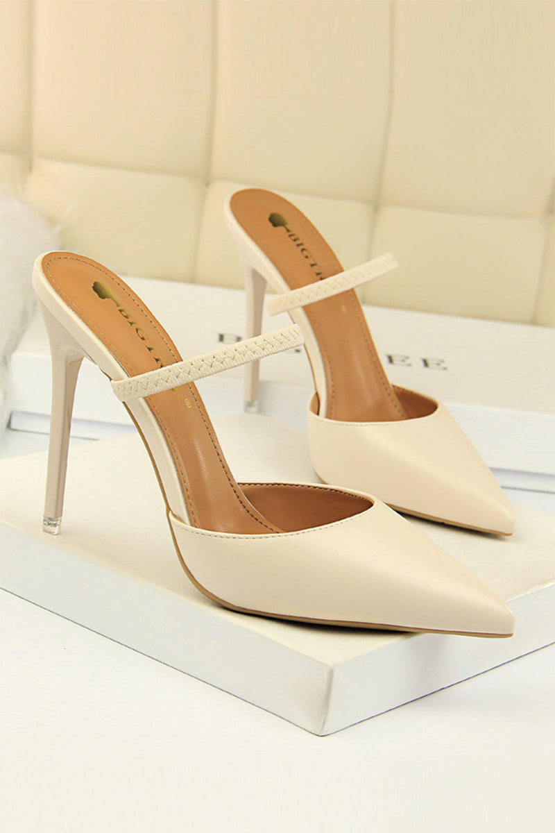 Load image into Gallery viewer, Apricot Stiletto Pointy Heels