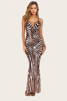 Load image into Gallery viewer, Black Mermaid Sequin Long Prom Dress