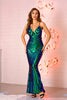 Load image into Gallery viewer, Black Mermaid Sequin Long Prom Dress