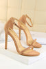 Load image into Gallery viewer, Apricot Strappy Stiletto Heels