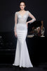 Load image into Gallery viewer, White Applique Mermaid Prom Dress