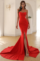 Load image into Gallery viewer, Black Mermaid Sweetheart Long Prom Dress