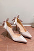 Load image into Gallery viewer, Satin Pumps Stiletto Heels with Bowknot