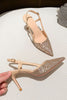 Load image into Gallery viewer, Stiletto High Heels with One Buckle and Toe Cap