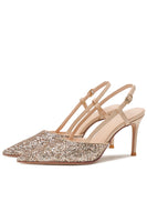 Load image into Gallery viewer, Stiletto High Heels with One Buckle and Toe Cap