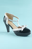 Load image into Gallery viewer, Vintage Red T-Strap Heels