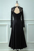 Load image into Gallery viewer, Black Long Sleeves Lace Dress