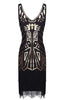 Load image into Gallery viewer, V Neck Sleeveless 1920s Dress
