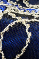 Load image into Gallery viewer, V Neck Blue 1920s Dress