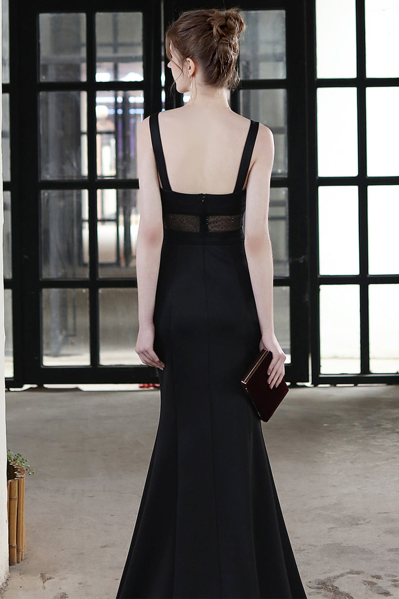Load image into Gallery viewer, Black Mermaid Long Prom Formal Dress