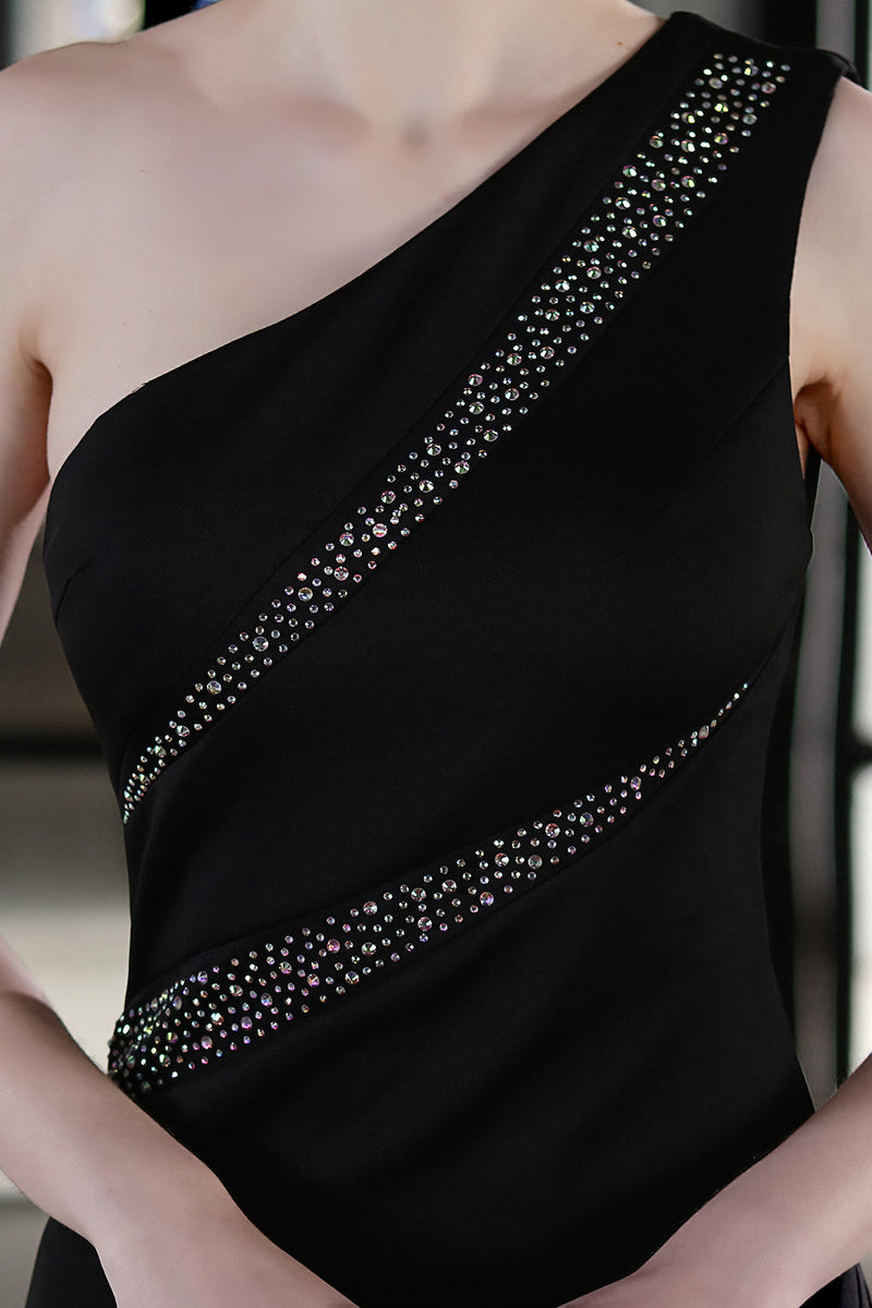 Load image into Gallery viewer, Black Mermaid Prom Dress with Beading