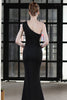 Load image into Gallery viewer, Black Mermaid Prom Dress with Beading