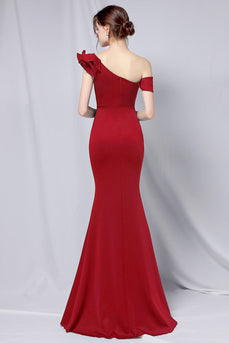 One Shoulder Simple Prom Dress