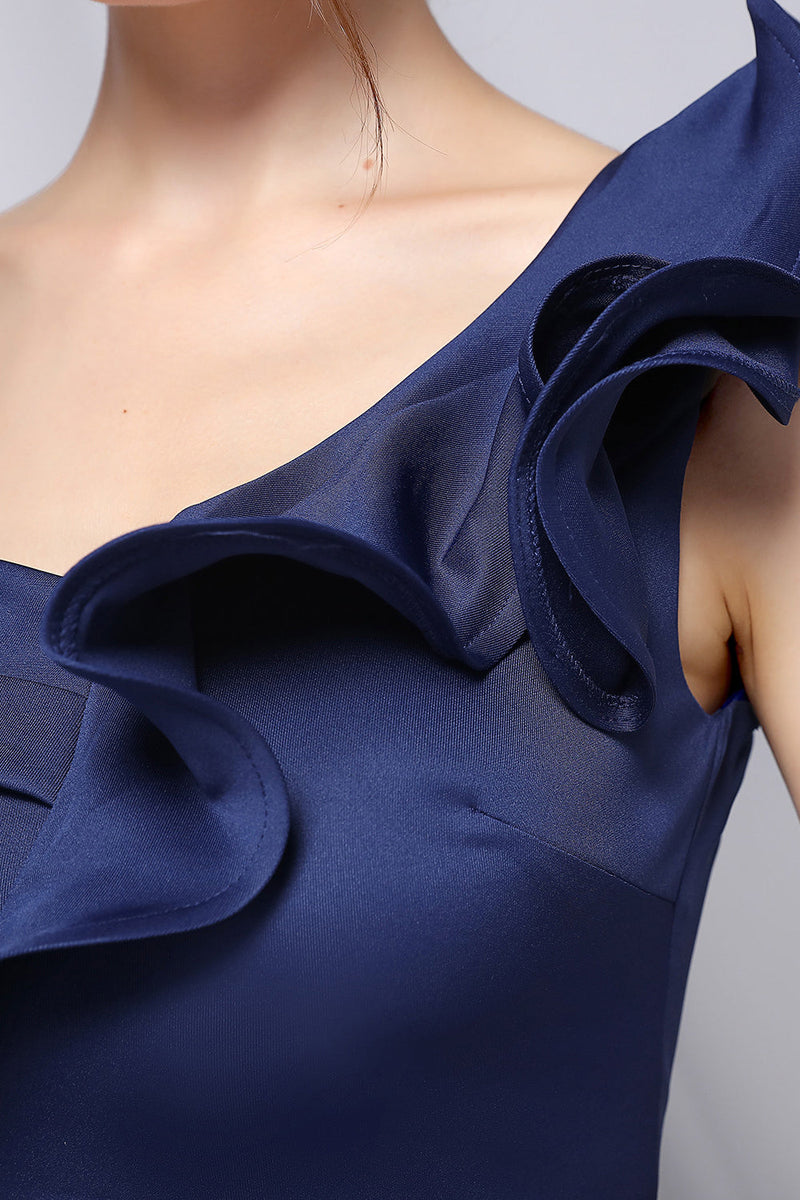 Load image into Gallery viewer, One Shoulder Simple Prom Dress